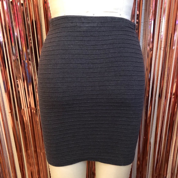 Grey Ribbed Skirt - Picture 2 of 5